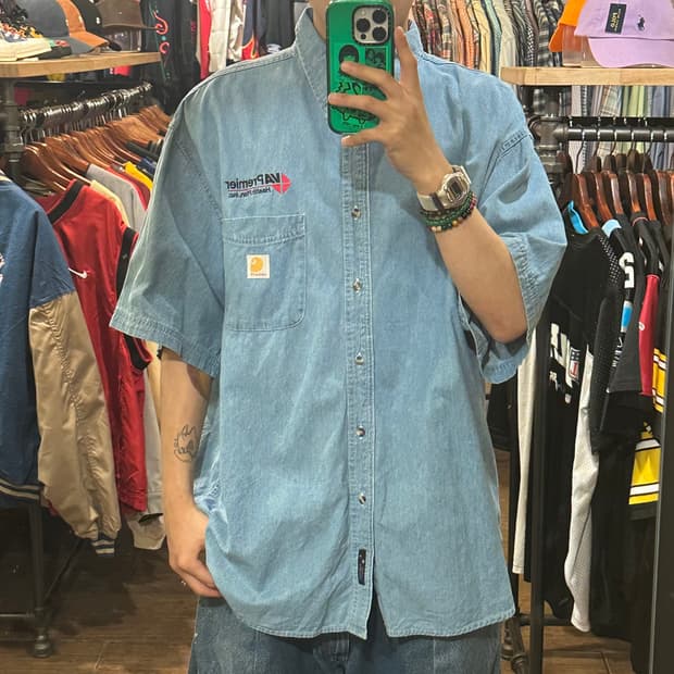 [HI] 칼하트 반팔 데님셔츠