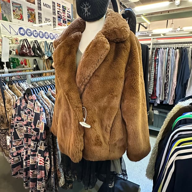 VINTAGE 빈티지 브라운 에코퍼자켓