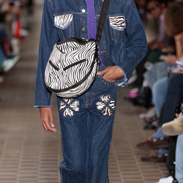 Bluemarble zebra denim jacket