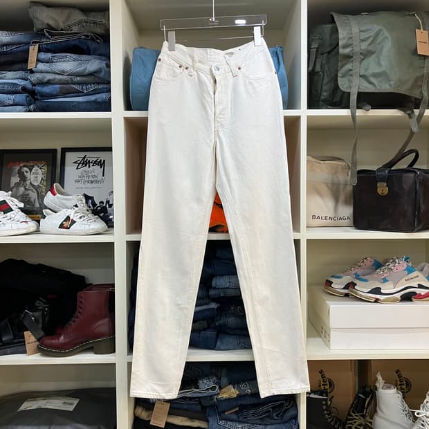 90‘s 리바이스 501 화이트 코튼 팬츠 25