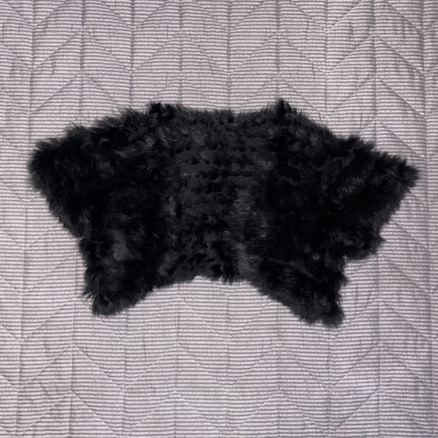 Black fur bolero cardigan