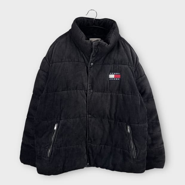 (M) 타미진스 코듀로이 오버핏 푸퍼 패딩 블랙