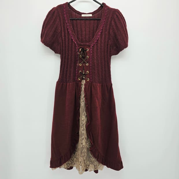 axes femme 니트 레이스 원피스