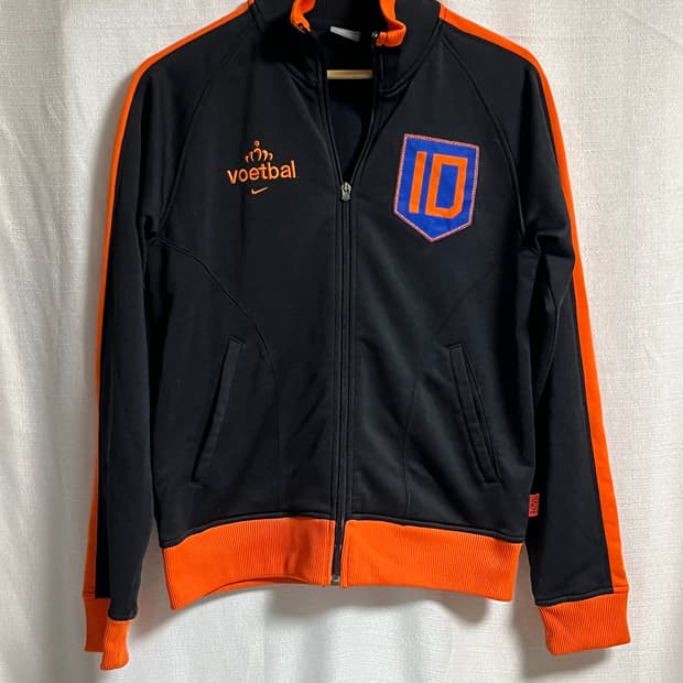 공용 나이키 카라 니트 집업 져지 트랙탑 M