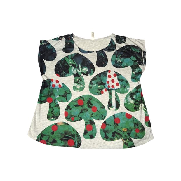vintage mushroom print t-shirt