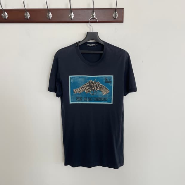 2009 돌체앤가바나 52/공용100-105 네이비 대부 리볼버 티셔츠