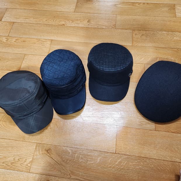 남성 겨울모자 4종 세트 (캡모자/헌팅캡)