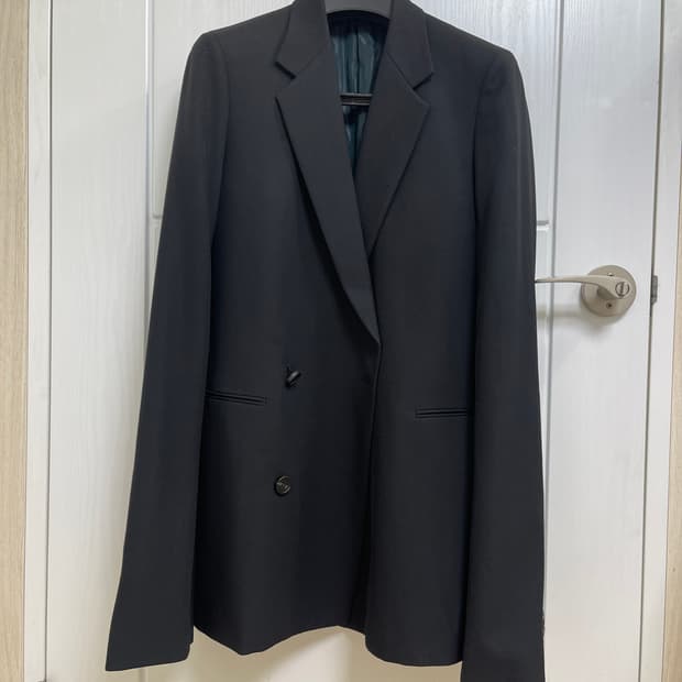 우영미 울 자켓 블랙  한정판  46 사이즈