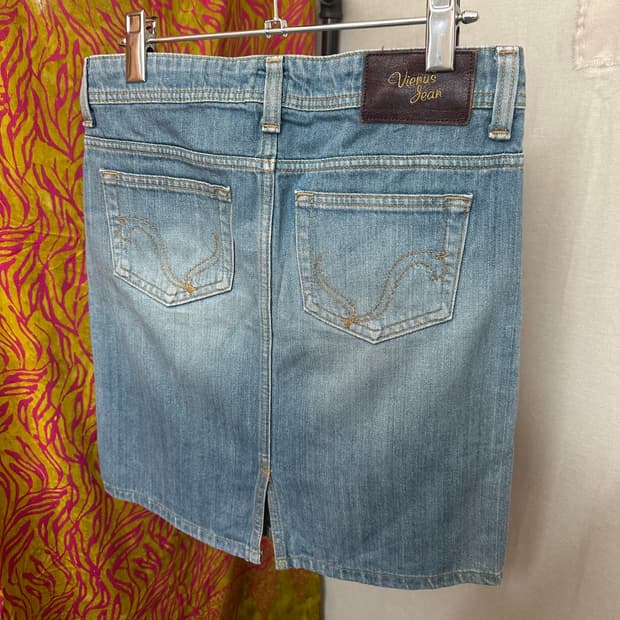 vienus jean denim skirt