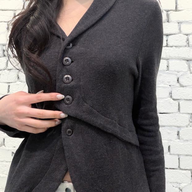 Asymmetric Button Layered Jacket