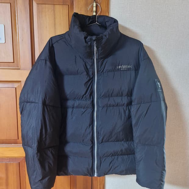 라이프워크 블랙 오버핏 패딩 점퍼 M (실측110까지)