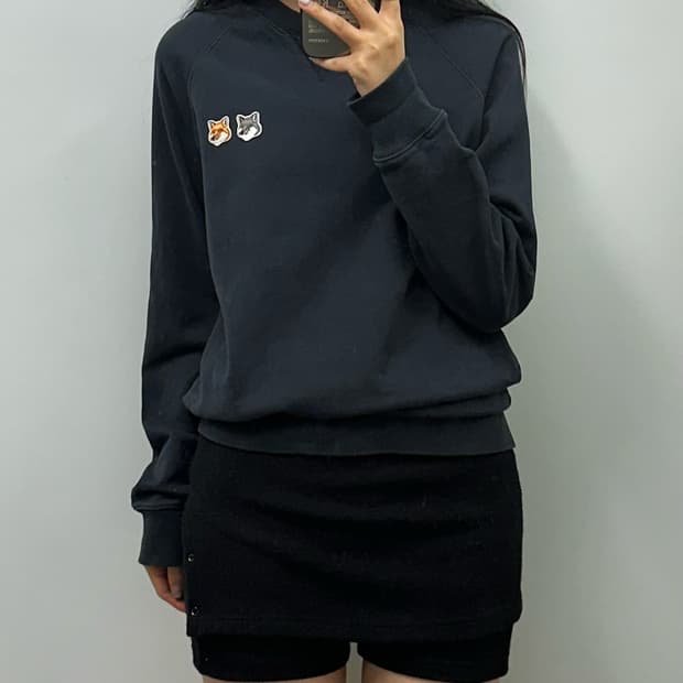 메종키츠네 더블 폭스 헤드 맨투맨