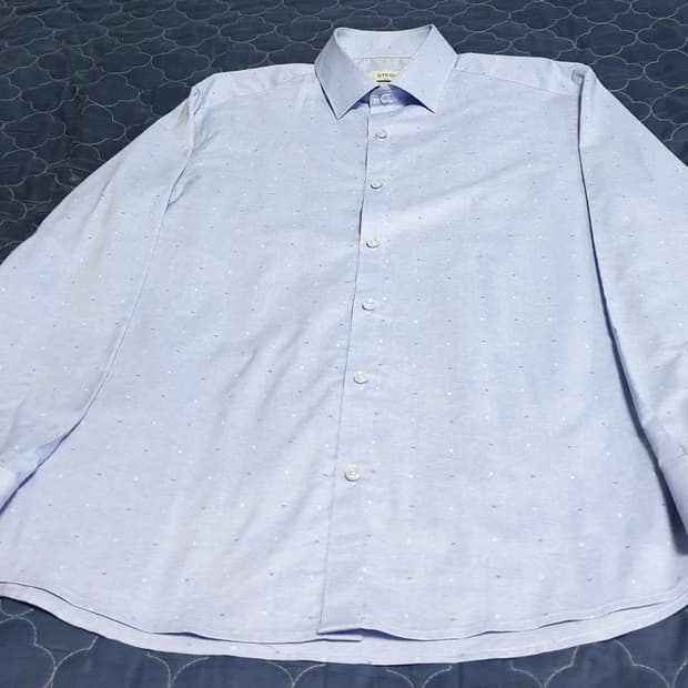 STCO 슬림핏 정장 긴팔셔츠 스카이 블루 (XL)