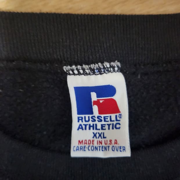 90s usa 러셀 스웻셔츠 맨투맨 블랙