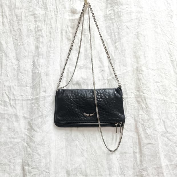 쟈딕앤볼테르 시그니처 가죽 체인백 숄더백 락 새들백 클러치백 /상태좋음