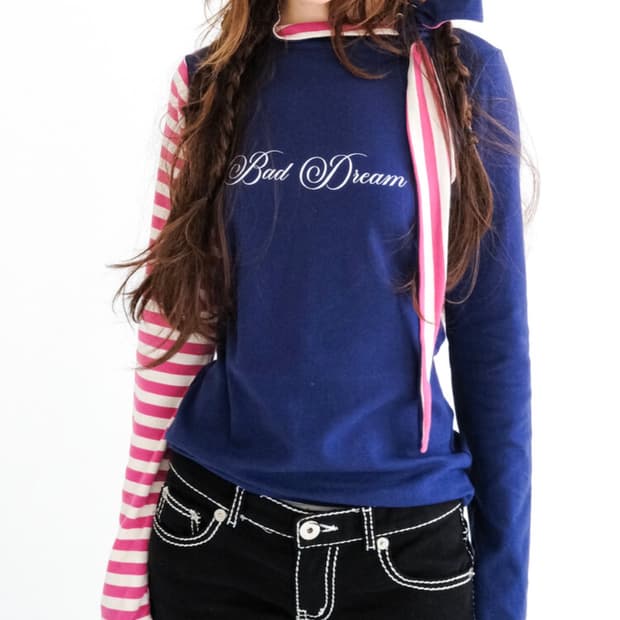 페어리 petit scarf stripe turtleneck (navy)