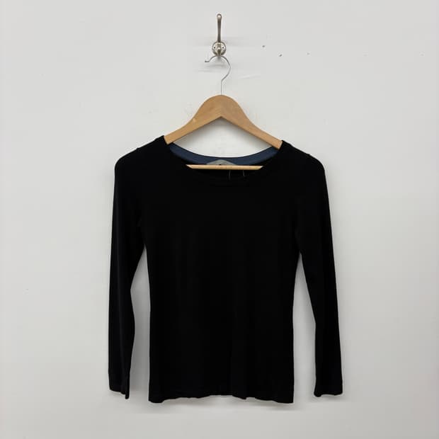 띠어리 블랙 긴팔 티셔츠 여xs
