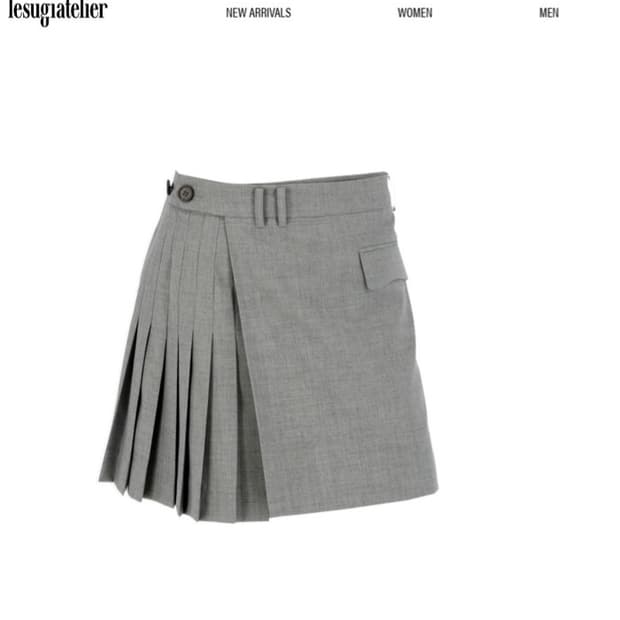 lesugiatelier 플리츠 랩 스커트