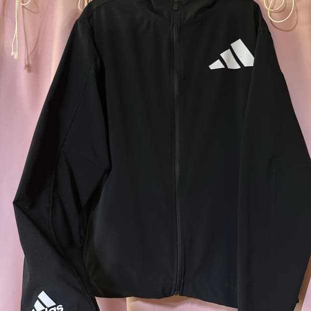 아디다스 후드 바람막이 데일리 우븐 경량 바람막이 아디다스블랙 삼선 바막
