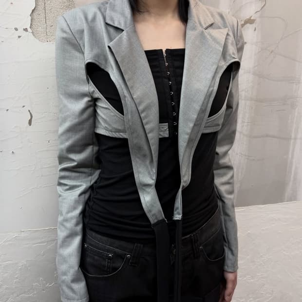 hook micro crop jacket 후크 크롭 자켓