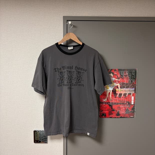 더바이닐하우스 RINGER TEE CHARCOAL