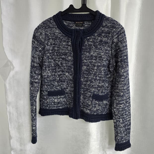 마시모두띠 트위드 블루 가디건 (1732)