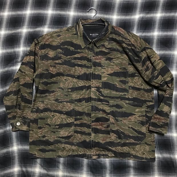 재팬 밀리터리 타이거 카모 bdu 워크 자켓