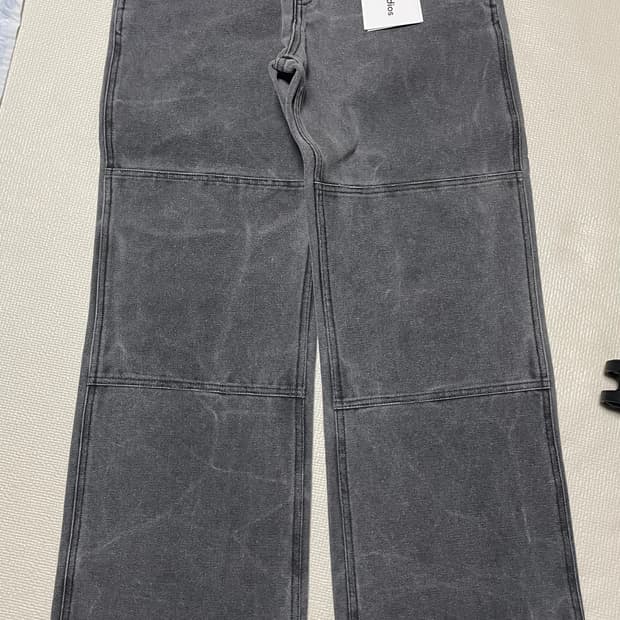 아크네스튜디오 코튼 캔버스 트라우저 카본 그레이 S