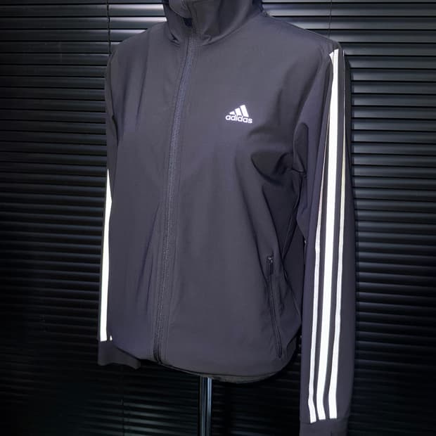 아디다스 리플렉티브 삼선 기능성 운동 런닝 헬스 필라테스 집업 트레이닝