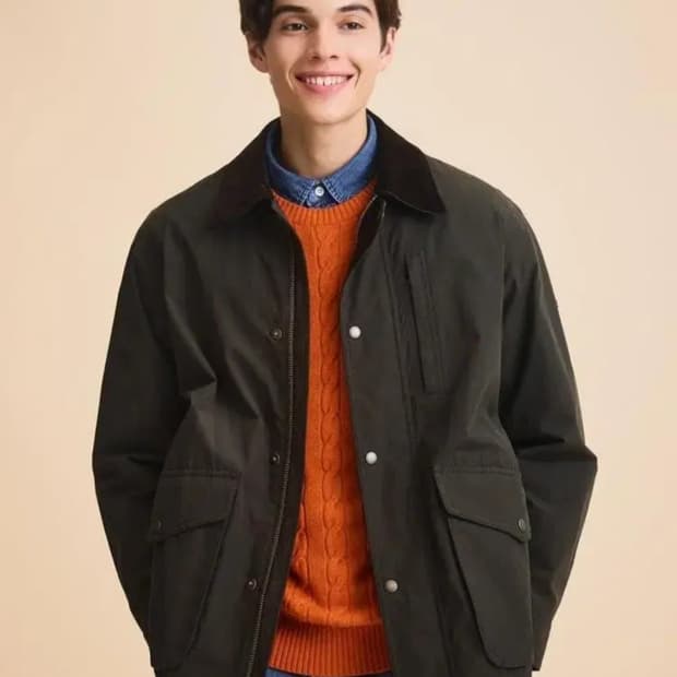 헤지스 헌팅자켓 카키
95사이즈