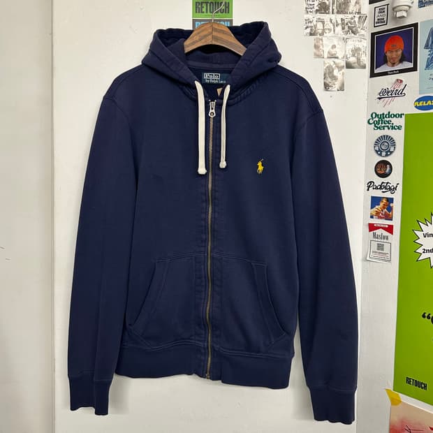 00’s 폴로 네이비 후드집업