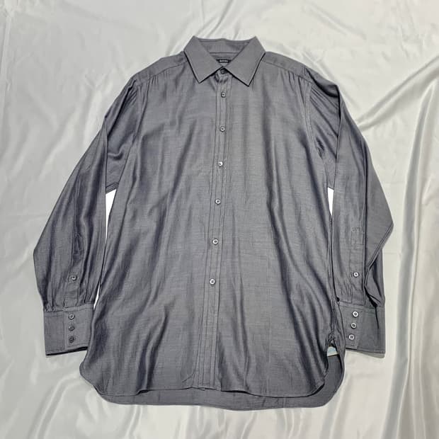 Gucci Charcoal Herringbone Shirt 구찌 해링본
