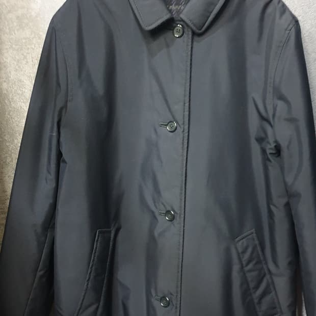 정품 버버리 하프 코트 리버시블 네이비 85사이즈