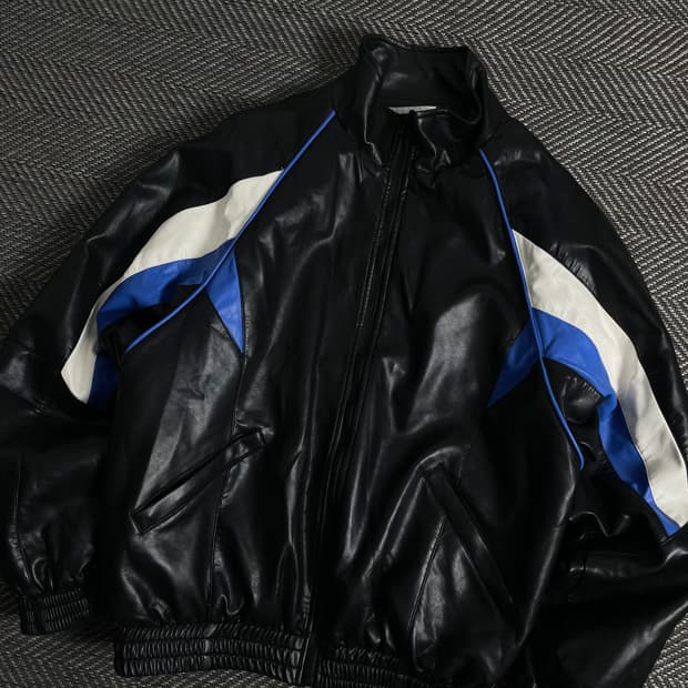 Our room 빈티지 비건레더 바이커 봄버 자켓y 3140