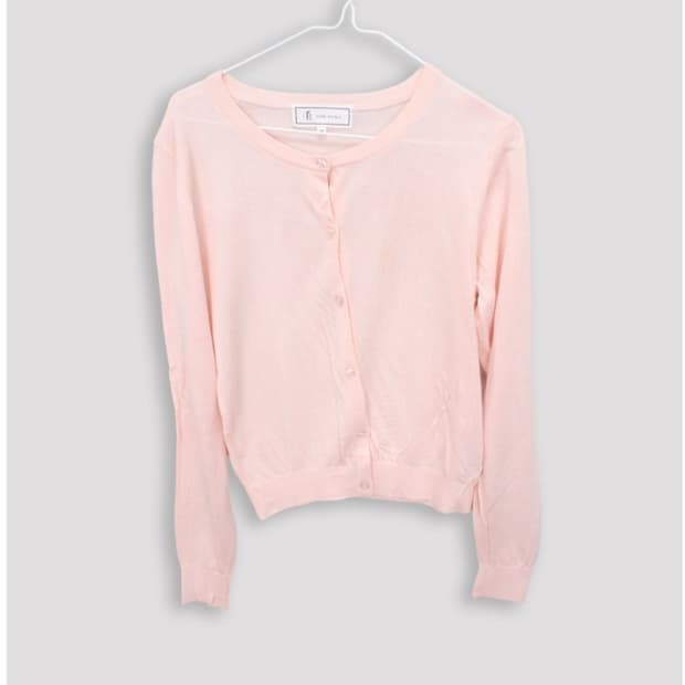 빈티지 레이온 가디건 핑크 로페피크닉