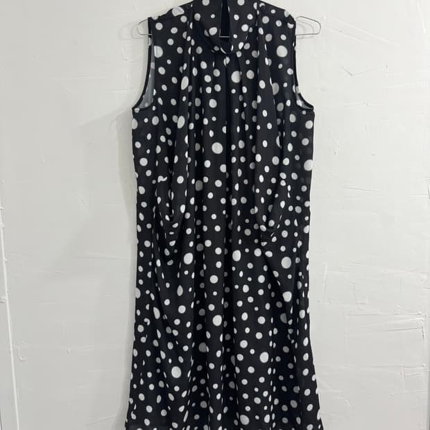 dot drape dress