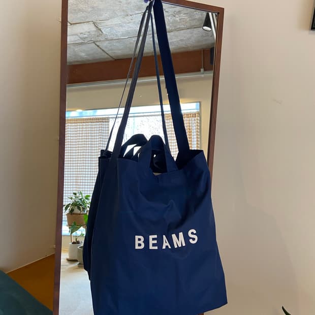 빔즈 토트백 숄더백 네이비