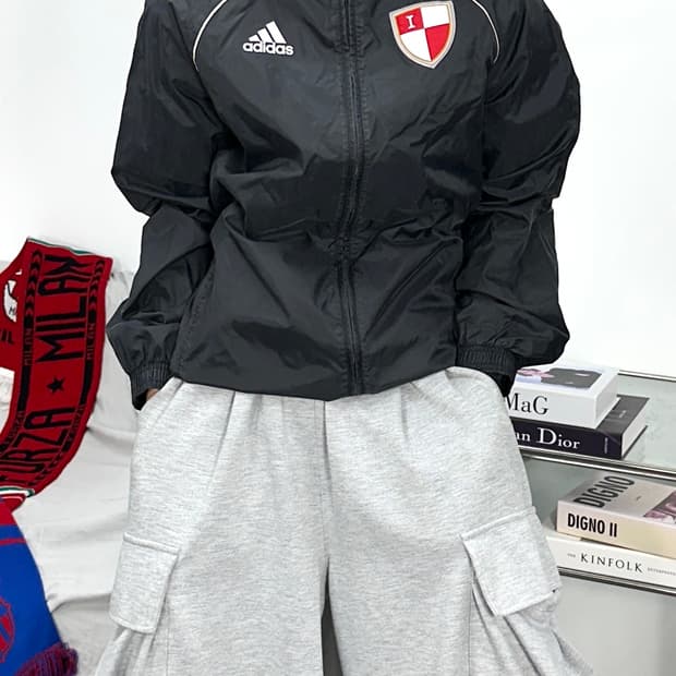 아디다스 부산 아이파크 블랙 바람막이 M