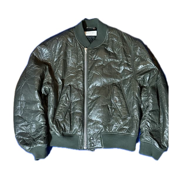 Dries Van Noten Khaki Bonded Crinkle Bom