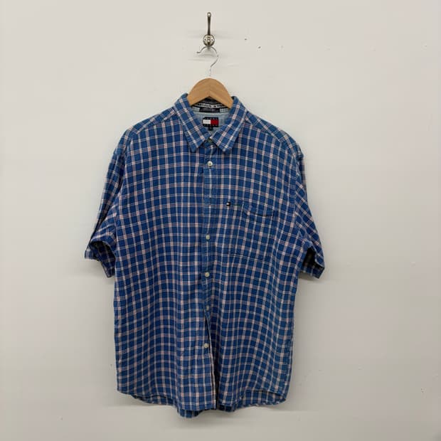 타미진스 체크 반팔 셔츠 남성L,XL