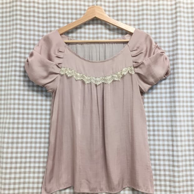 jpn) 모리걸 하구미 스즈코 아오이유우 인디핑크 레이스 블라우스