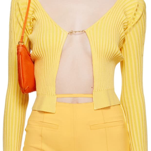 정품 자크뮈스 가디건 옐로우 fr38사이즈