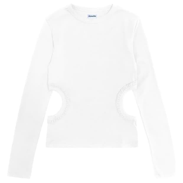 체메씨 HOLE LACE LONG SLEEVE (white)