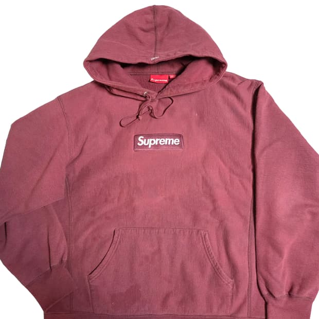 "Supreme Box Logo Hooded Sweatshirt Plum