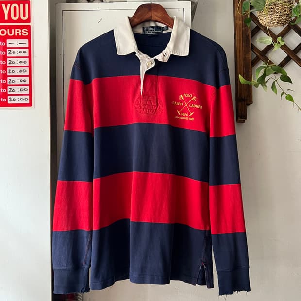 [M]90's 폴로 랄프로렌 USA RLPC 럭비 티셔츠