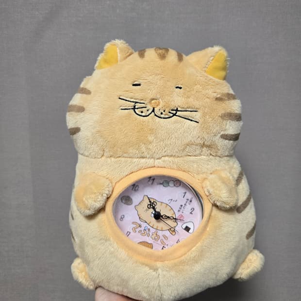 빈티지 뚱냥이 시계인형