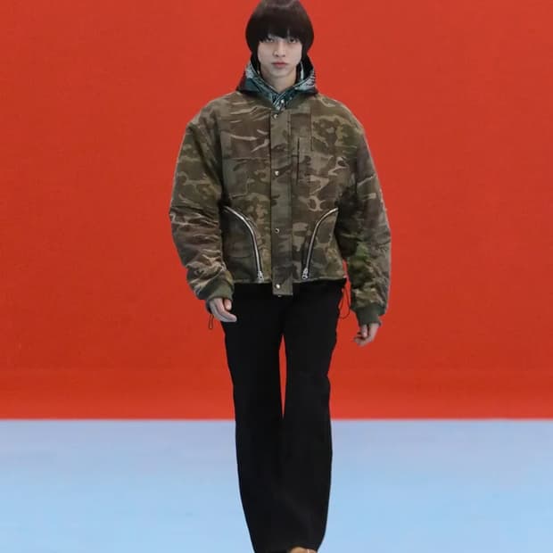 앤더슨벨 카모플라주 패치 워크 봄버 자켓 M