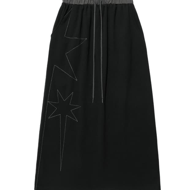 나이스고스트클럽 BIG STAR LOGO SWEAT SKIRT_BLACK