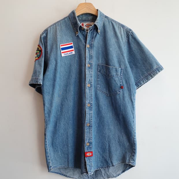 Dickies 디키즈 패치워크 데님 셔츠