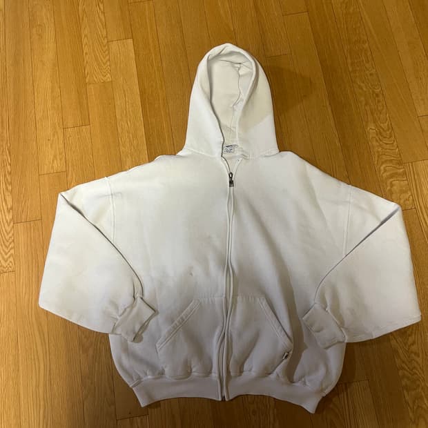 [XL] 90s 빈티지 러셀 후드집업 화이트